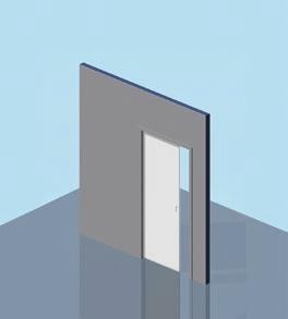 Ovielementin runko, joka on osana Lundell Profile -seinärunkoa, asennetaan väliseinärakenteeseen, kun seinän toinen puoli on valmiiksi levytetty.