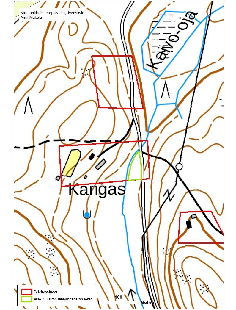 17 6. Liitteet Liite 1 Liite 1. Kartassa punaisella näkyy osa selvitysalueista.