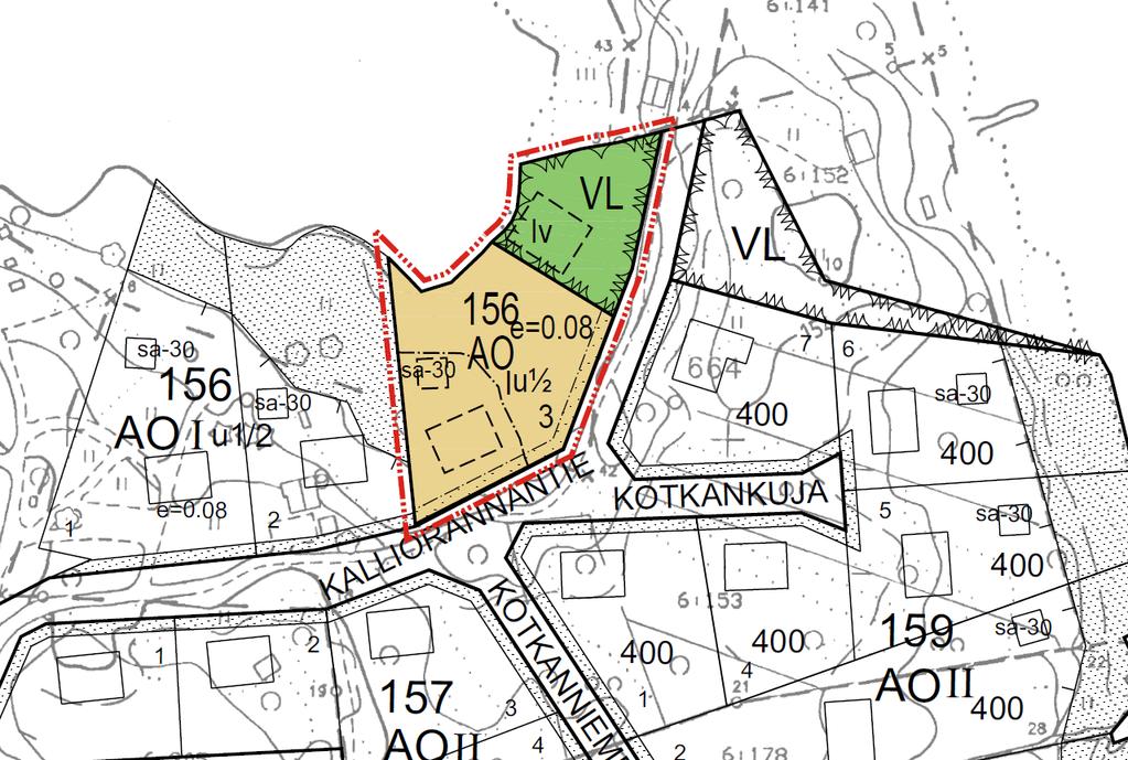 FCG SUUNNITTELU JA TEKNIIKKA OY Selostus 11 (20) 4.3 Asemakaavamuutoksen valmisteluvaihe Kuva 5 Kotkanniemen alueen kaavaluonnos Kaavaluonnoksesta saatiin seitsemän lausuntoa ja yksi mielipide.