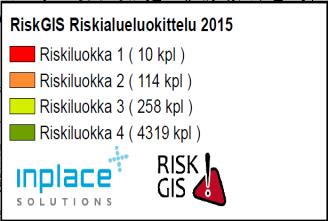 Edellä mainitun perusteella on mahdollista käyttää myös tässä palvelutasossa v. 2010 riskialuejakoa perusteena ambulanssien sijoittamiselle. Tässä palvelutasossa on kuvattuna v.