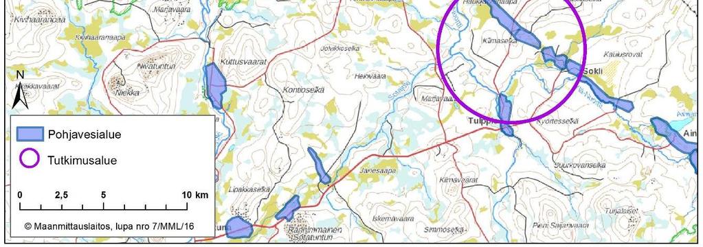 Tutkimusalue sijaitsee Savukosken kunnassa, noin 50 kilometriä Martista koilliseen ja vajaan 20 kilometrin päässä Venäjän rajasta (kuva 1).