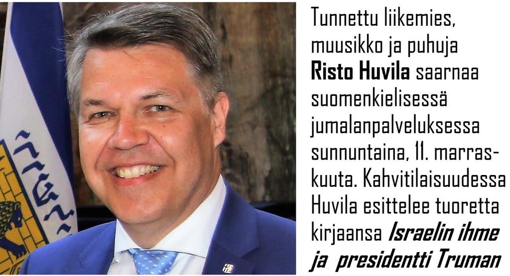 preach in the Finnish service on Sunday, November 11.