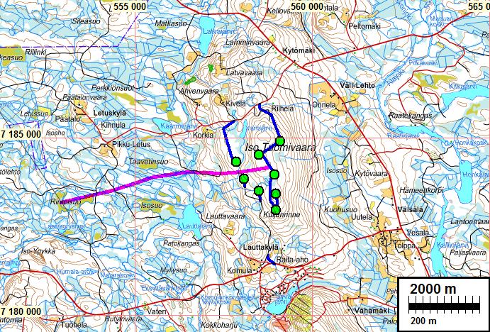 3 Selityksiä: Koordinaatit ja kartat ovat ETRS-TM35FIN koordinaatistossa (Euref), ellei toisin mainita. Karttapohjat ovat Maanmittauslaitoksen maastotietokannasta syksyllä 2013.