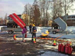 Harjoitellaan sammutuspeitteen sekä