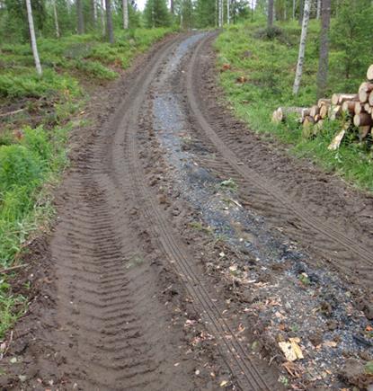 Tiestöstä Metsäteitä on erilaisia, toiset ovat hädin tuskin kulkukelpoisia ja toisten kantava kerros on tehty kunnon murskeista.