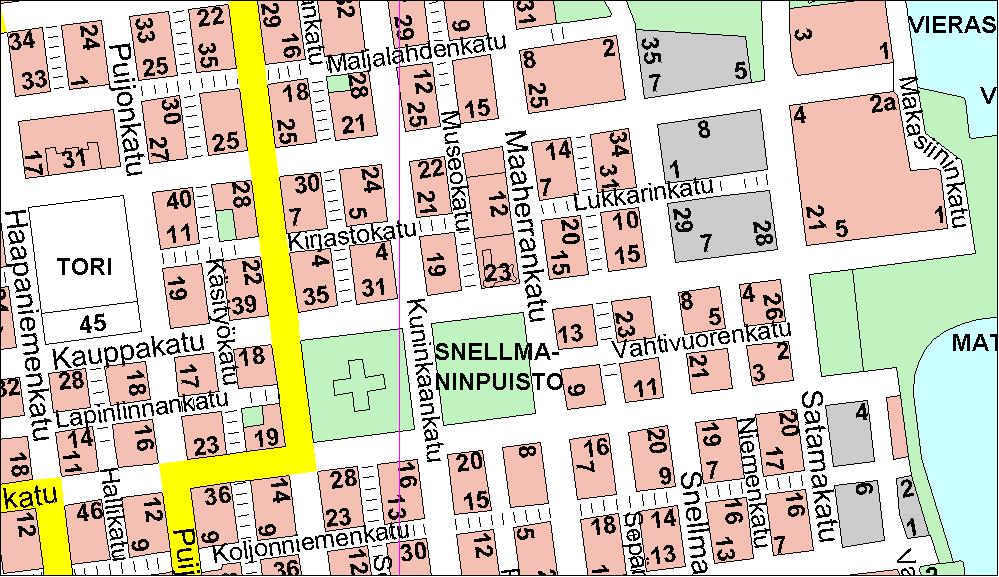 65 MAAHERRANKATU, KUOPIO Osoite: Maaherrankatu 12, KUOPIO Koordinaatit: 6976789:3535121 Mittausparametrit: NO, NO 2, CO, PM 10 Näytteenottokorkeus: 4 m maanpinnasta, 87 m merenpinnasta Ympäristö: