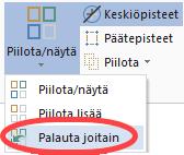 Mastercam tutustumisopas 8: Kappaleen näytön valinnat 9. Paina [Enter] tai valitse Lopeta valinta. Mastercam jättää näkyviin valitut alkiot ja piilottaa ei-valitut.