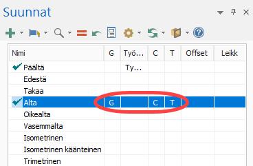 Mastercam tutustumisopas 10: Kuvannot ja suunnat 7.