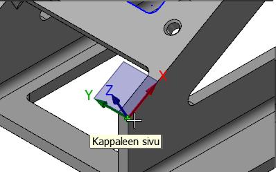 Mastercam tutustumisopas 10: Kuvannot ja suunnat 9. Valitse piste valitun sivun oikeasta alakulmasta. 10. Luo uusi suunta ja sulje valintaikkuna klikkaamalla OK.