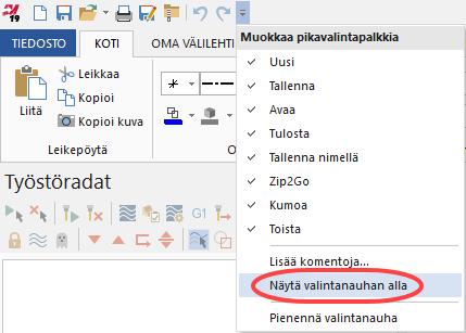 Mastercam tutustumisopas 1: Mastercamin käyttöliittymän yleiskatsaus Yleisimpiä komentopainikkeita Taulukossa alla ovat yleisimmät Mastercamin käyttöliittymän komentopainikkeet.