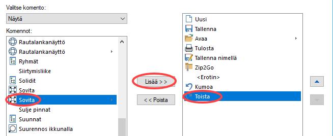 Mastercam tutustumisopas 1: Mastercamin käyttöliittymän yleiskatsaus 3. Valitse Pikavalintapalkki-välilehden Valitse komento alasvetovalikosta Näytä. 4.