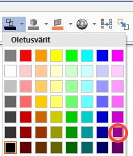 Mastercam tutustumisopas 1: Mastercamin käyttöliittymän yleiskatsaus 10. Klikkaa Rautalankageometrian väri -alasvetovalikkoa ja valitse sinipunainen.