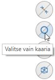 Mastercam tutustumisopas 1: Mastercamin käyttöliittymän yleiskatsaus 5. Klikkaa Valitse vain kaaria. 6.