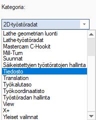 -luettelon alinta kohtaa ja valitse Lisää erotin.