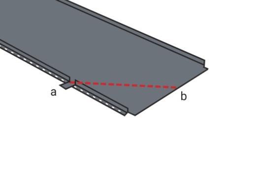 Tee sivun 7 ohjeen mukainen kolmiosapluuna, jolla saat kulman jiirin ja sen viereisen ehjän katteen pystysauman välistä.