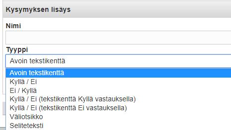 lisääminen ja muokkaaminen on