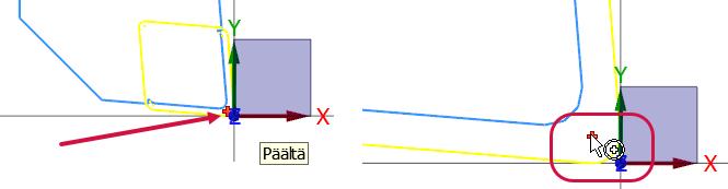 Klikkaa seuraavien kuvien osoittamaa pistettä.