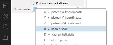 Tämä on vaihtoehto Nirkon säteen arvon näppäilemiselle kuten tehtiin edellisessä harjoituksessa.