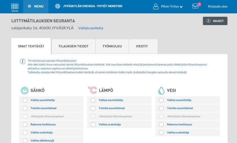 LIITTYMÄTILAUKSENSEURANTA (liittymätilaus + Monitori) Liittymätilaaja (henkilö- tai yritysasiakas) pääsee seuraamaan tilauksensa etenemistä ja asioimaan tilaukseensa liittyen