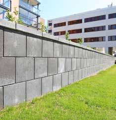 BETONIMUURIKIVET PAASIKKO PAASIKKO Suoralinjainen Paasikko-muuri soveltuu selkeiden muurien, istutusaltaiden, reunuksien ja aitojen rakentamiseen.