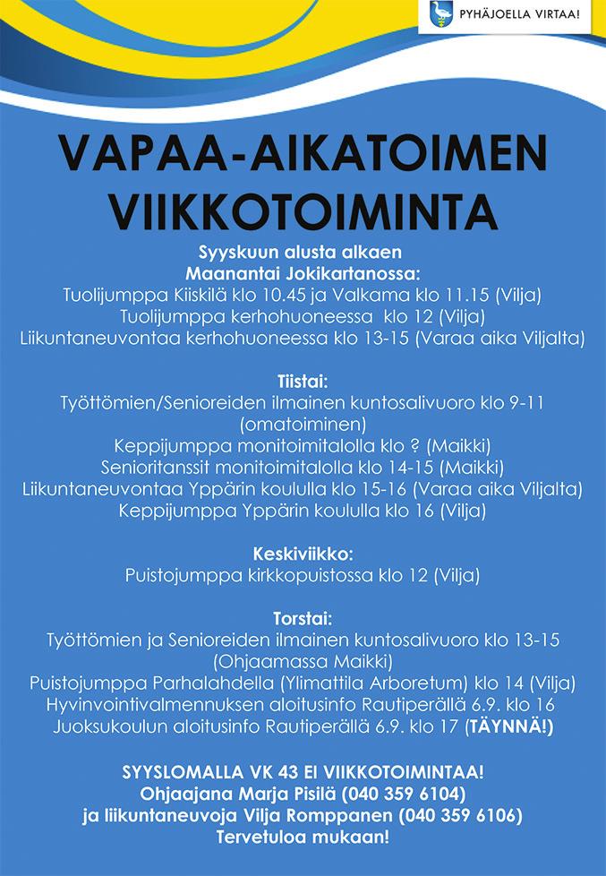 Tänä syksynä hän on palannut tänne opettajana. Karjula opettaa Pirttikosken koululla 3-4 luokkaa ja lisäksi englantia myös muille alaasteikäisille sekä Pirttikoskella että Yppärin koululla.