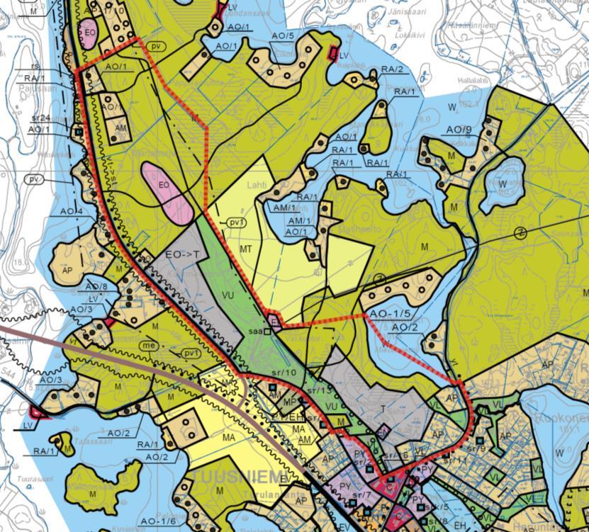 OAS 4 (8) Yleiskaavat Alueella on voimassa Tuusniemen Kunnanvaltuuston hyväksymä (11.10.