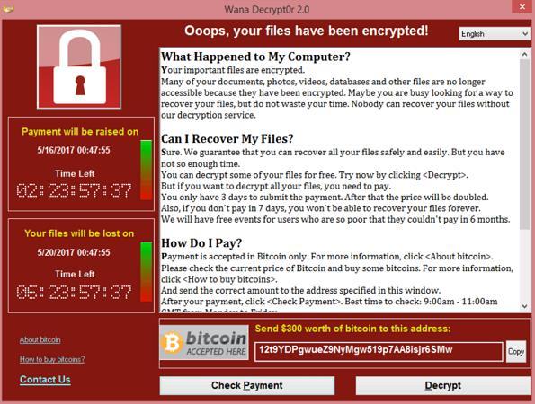 16 nacry-kiristyshaittaohjelman ohjelmakoodi perustuu Yhdysvaltain kansalliselta turvallisuusvirasto NSA:lta varastettuun Eternal Blue -haittaohjelmaan, joka hyödyntää Windows XP -käyttöjärjestelmän