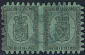 bend) on small piece with low box cancellation (KA)RIS MAJ 1858 + ink cancellation.