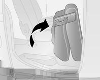 Varmista turvavöiden oikea sijainti ennen istuinten palauttamista pystyasentoon. 9 Varoitus Aja autolla vain, jos selkänojat on lukittu pitävästi paikoilleen.