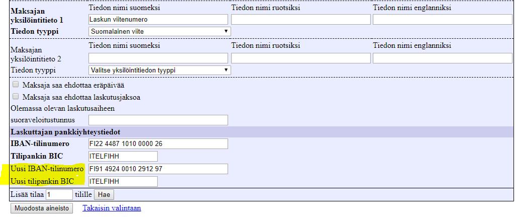 Kun muokkaukset ovat valmiina, klikkaa lopuksi Muodosta aineisto Tallenna tiedosto työasemallesi