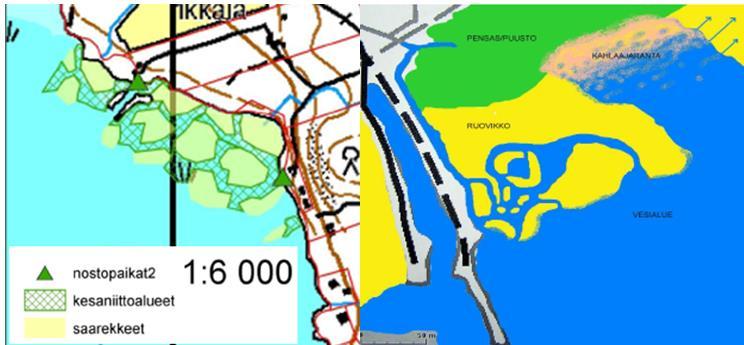 alueiden sisälle niittämättömiä alueita (kuva 13). Saarekkeisuutta voidaan luoda myös niittämällä eri aikoihin (kesällä tai talvella) ja eri alueita eri vuosina.