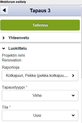 Luokittelu