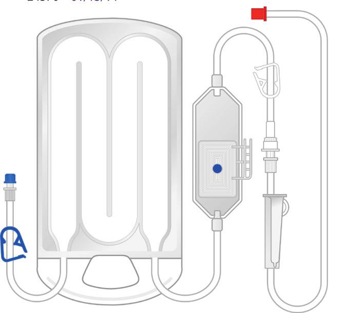 Täydellinen: ylä- ja alavirtauskomponentit sisältyvät settiin 150 ml Komponentit: Kasetti, rullasulkijat, automaattinen ilmakuplien