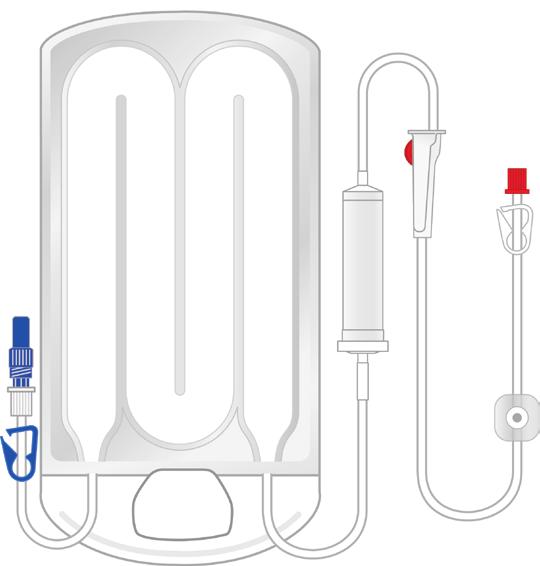 Veren-ja nesteenlämmityssetit Vakiovirtausnopeuden setit: KVO - 150 ml/min eller 9 l/h Modell 24200