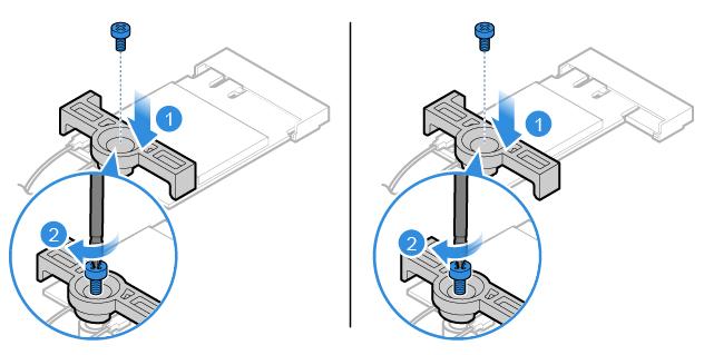 Kuva 99. Wi-Fi-kortin suojuksen asennus 4. Viimeistele vaihto. Katso kohta Osien vaihdon viimeistely sivulla 57.