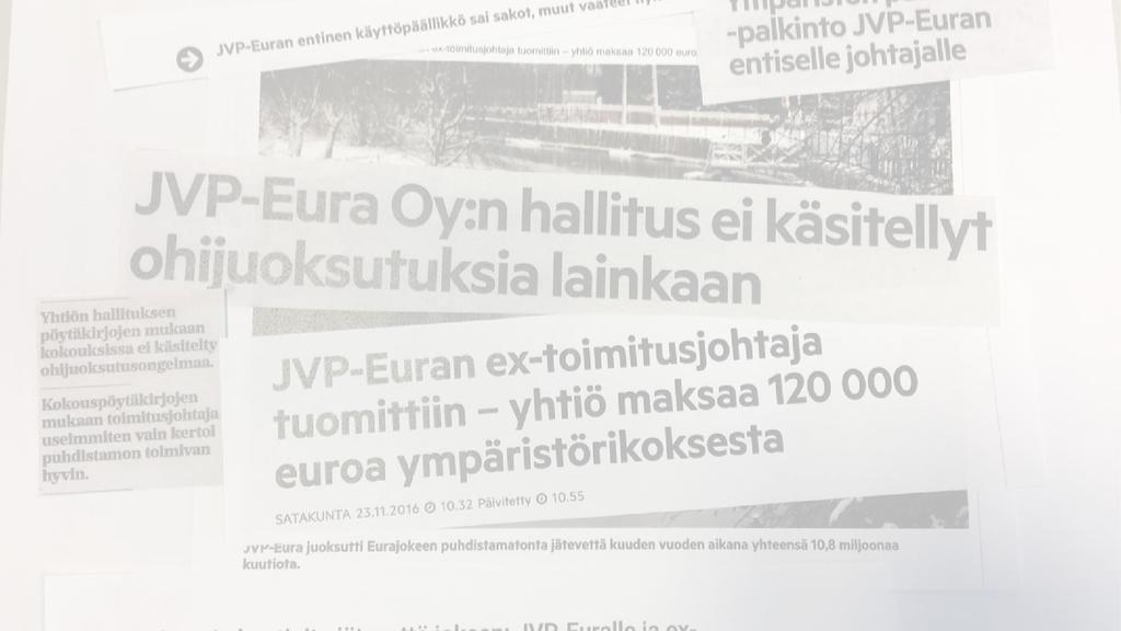 JVP-Euran puhdistustuloksen ja julkisuuskuvan parantaminen Pirjo