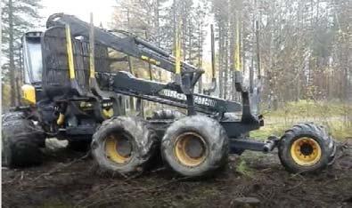 Vaihtoehtoisia alustarakenteita turvemaiden puunkorjuuseen - Kuormatraktorin pintapainetta jakavan lisäpyörän tutkimus Metsätieteen päivä 26.11.