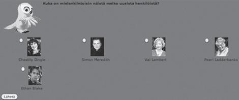 Kuvakaappaukset MTV3:n Emmerdalesivustolta 2006. Lähde: Internet Archive. perinteisten ruokien reseptejä, joita on tarjolla muun muassa Emmerdalen fiktiivisessä Villapakka-pubissa.