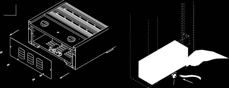 Install only one heater in a sauna room. Be sure to build a strong foundation for the mounting rack (e.g. cross struts in sauna paneling) or reinforce the wall with a thick board to prevent the heater from collapsing.