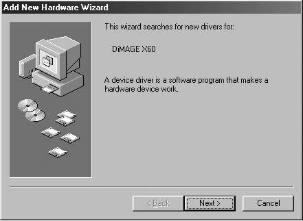 Muut Windowsin ja Macintoshin käyttöjärjestelmät eivät vaadi erillistä ajuria. Automaattinen asennus Aseta Digital Camera Software CD-ROM-asemaan ennen kameran liittämistä tietokoneeseen.