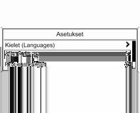 Johdanto 145 Järjestelmän asetukset Kielen asetus Infotainment-järjestelmän valikkotekstit voidaan näyttää eri kielillä. Paina CONFIG avataksesi Asetukset-valikon.