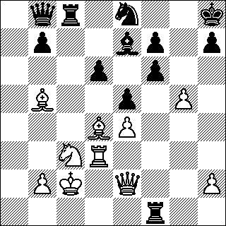 36 Sisilialaisen Najdorf (B90): Rafael Corujero Kuuba Sutela, serverimaaottelu 2/f5!d6!3/Sg4!e7!4/e5!de5!5/Se5!Sg7!6/Sd4!! b7!7/mf4!f6!8/sc4!mf7!9/g4!mf8!:/ee3!sce 8!21/h5!Sc7!22/1.1.1!1.1!23/i5!Sge8!