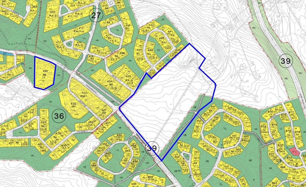 5 3.3 Asemakaava Alueella on voimassa seuraava asemakaavat: Rakkavaaran rakennuskaava ja rakennuskaavan muutos, osa-alue 4 (korttelit 400 420), jonka kunnanvaltuusto on hyväksynyt 26.