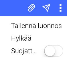 Jos viestin kaikki vastaanottajat eivät ole EEZY KEYZ käyttäjiä, esitetään viestiä lähettäessä varoitus siitä,