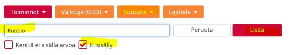 Lähetä sähköpostia Muodostaa sähköpostiviestipohjan valituille henkilöille.
