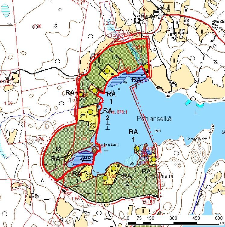 3.3 Pohjanselän länsiranta Kohde sijaitsee Vanjärven Pohjanselän länsirannalla tiloilla Pohjanselänperä (781-419-2-214), vesialue (781-419-876-1), Vainio (781-419-1-148), Pohjanranta (781-419-1-54),