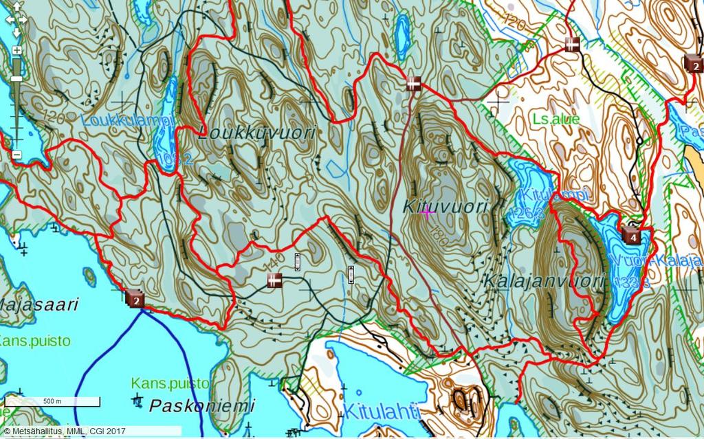 Sivu 8/9 Loukkuvuoren puomin sijainti: