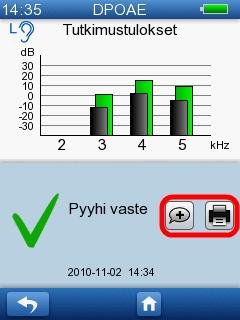 2 Tulosteet tarratulostimelta Tulosteista käy ilmi: Potilaan etunimi ja sukunimi Potilastunnus Tutkimuspäivä Tutkijan nimi