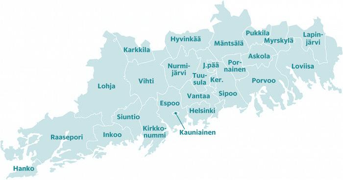 Uudenmaan maakunta Asukkaita 1 620 000