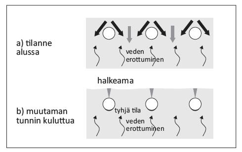 Syy: Veden erottuminen